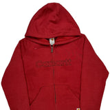 Carhartt Hoodie - Large Red Cotton Blend