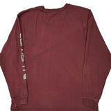Carhartt Long Sleeve T-Shirt - XL Burgundy Cotton