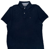 Tommy Hilfiger Polo Shirt - Large Navy Cotton