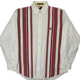 Tommy Hilfiger Striped Shirt - Medium Red Cotton