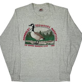 Humboldt Redwoods Marathon Fruit Of The Loom Single Stitch Long Sleeve T-Shirt - Large Grey Cotton