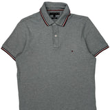 Tommy Hilfiger Slim Fit Polo Shirt - Medium Grey Cotton