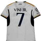 Real Madrid Adidas 2023-24 Vini Jr Home Football Shirt - Small White Polyester