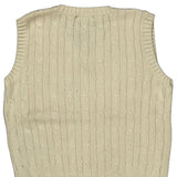 Age 7 Polo By Ralph Lauren Sweater Vest - Small Cream Cotton