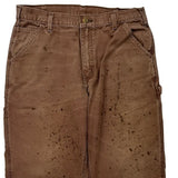 Carhartt Carpenter Trousers - 35W 25L Brown Cotton
