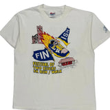 Festival Of Two Rivers 5K Run/Walk Hanes Graphic T-Shirt - Large White Cotton Blend