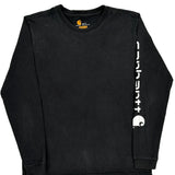 Carhartt Spellout Long Sleeve T-Shirt - Medium Black Cotton