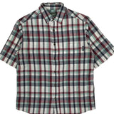Woolrich Checked Short Sleeve Shirt - Medium Multicoloured Cotton