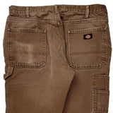 Dickies Carpenter Trousers - 38W 30L Brown Cotton