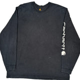 Carhartt Spellout Long Sleeve T-Shirt - XL Black Cotton