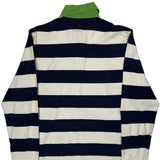 Polo By Ralph Lauren Striped Rugby Shirt - Medium Navy Cotton
