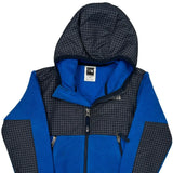 Age 3 The North Face Checked Fleece Jacket - 2XS Blue Polyester