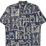 Kahala Floral Hawaiian Shirt - Large Blue Cotton