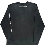 Carhartt Spellout Long Sleeve T-Shirt - Medium Black Cotton