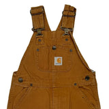 Age 4 Carhartt Double Knee Overalls - XS Brown Cotton