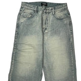 Unbranded Wide Leg Jeans - 32W 29L Acid Wash Denim