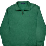 Polo By Ralph Lauren 1/4 Zip - 2XL Green Cotton