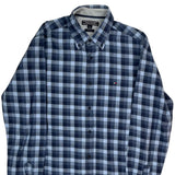 Tommy Hilfiger Checked Shirt - Medium Blue Cotton