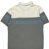 Chaps Ralph Lauren Striped Polo Shirt - Large Blue Cotton