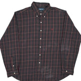 Ralph Lauren Checked Shirt - 2XL Burgundy Cotton