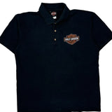 Milwaukee Harley Davidson Polo Shirt - Large Black Cotton