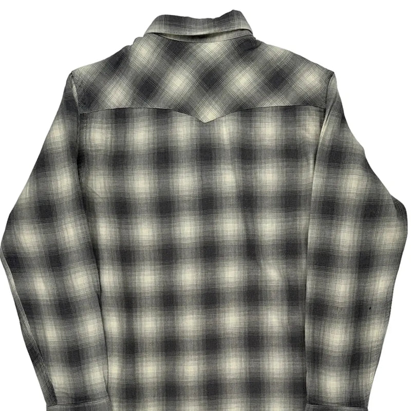 Polo By Ralph Lauren Checked Flannel Shirt - Medium Grey Cotton
