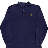 Polo By Ralph Lauren Long Sleeve Polo Shirt - XL Navy Cotton
