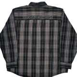 Harley Davidson Checked Shirt - 2XL Gray Cotton