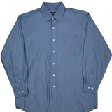 Nautica Striped Shirt - Large Blue Cotton