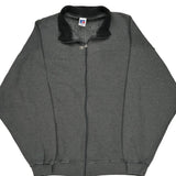 Russell Athletic Track Jacket - 2XL Gray Cotton Blend