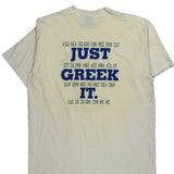 University Sponsored Bradley University Peoria, Il Fruit Of The Loom Single Stitch T-Shirt - XL Cream Cotton Blend