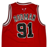 Chicago Bulls Adidas #91 Rodman Jersey - XL Red Polyester