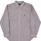 Ralph Lauren Striped Shirt - XL Blue Cotton