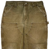Carhartt Double Knee Carpenter Pants - 34W 28L Brown Cotton