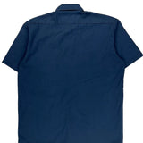 Dickies Short Sleeve Shirt - Large Blue Polyester Blend