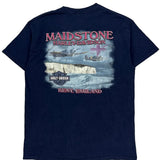 Freedom Loud And Clear Harley Davidson Graphic T-Shirt - Small Blue Cotton
