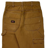 Dickies Carpenter Trousers - 28W 31L Brown Cotton