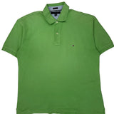 Tommy Hilfiger Polo Shirt - Large Green Cotton