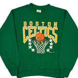 Boston Celtics Logo Athletics Graphic Sweatshirt - Large Green Cotton