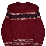 Tommy Hilfiger Striped Sweater - Large Blue Wool Blend