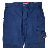 Hard Yakka Cargo Pants - 35W 31L Blue Cotton