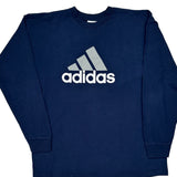 Adidas Long Sleeve T-Shirt - XL Navy Cotton