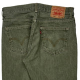 501 Levis Jeans - 32W 28L Green Cotton