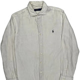 Polo By Ralph Lauren Shirt - Large White Linen