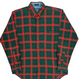 Chaps Ralph Lauren Checked Shirt - Medium Green Cotton