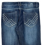 Mark & Dutch Contrast Stitch Jeans - 34W 31L Dark Wash Cotton