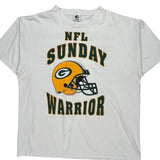 Green Bay Packers Starter Single Stitch T-Shirt - XL White Cotton
