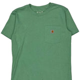 Carhartt T-Shirt - Small Green Cotton