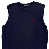 Polo By Ralph Lauren Sweater Vest - XL Navy Cotton