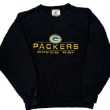Green Bay Packers Logo Athletics Nfl Sweatshirt - XL Black Cotton Blend